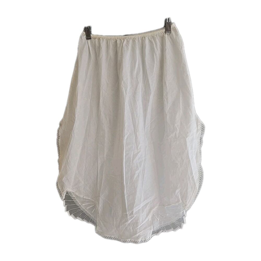 Vintage Lady Lynne White USA Lace Trim Lingerie Half Slip Womans Size Large